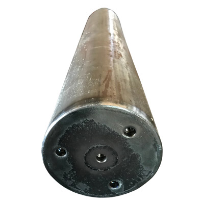 XXL Tisch Gold aus Stahl mit Grundplatte, Bein, Schrauben